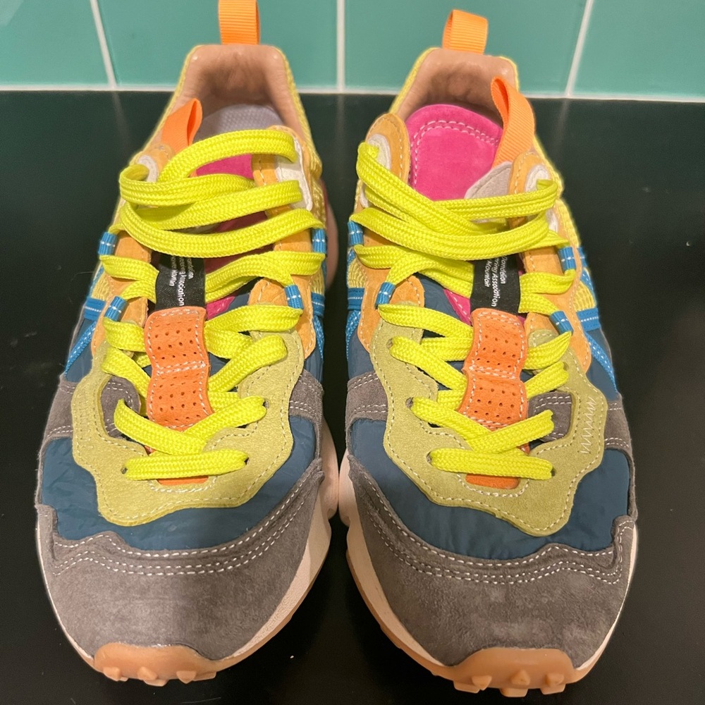 Flower Mountain Women's Sneakers with Yellow Accents